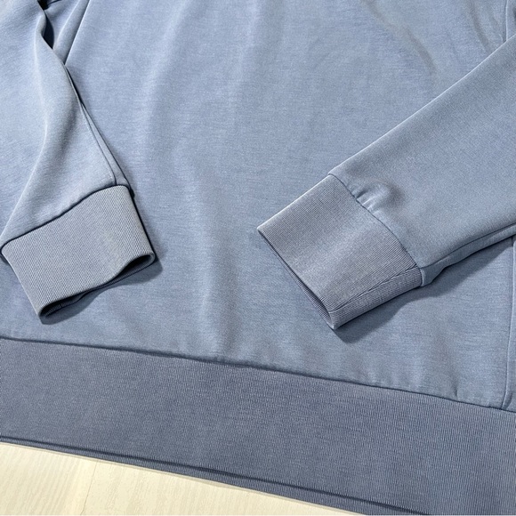 Athleta Seasoft Scoop Neck Sweatshirt Blue Modal Stretch Blend Size M - Picture 10 of 11